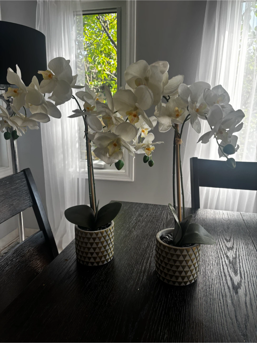 White Artificial Orchid Plant