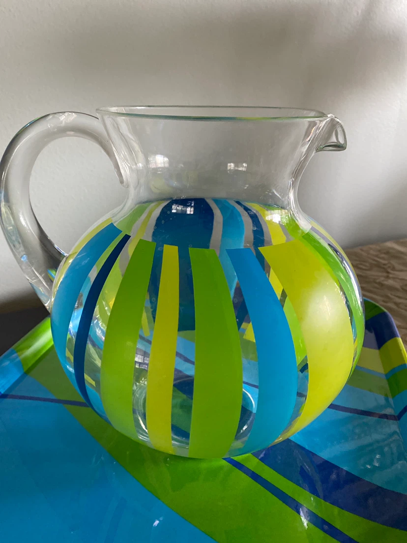 Plastic Pitcher and Serving Tray Set - photo 2