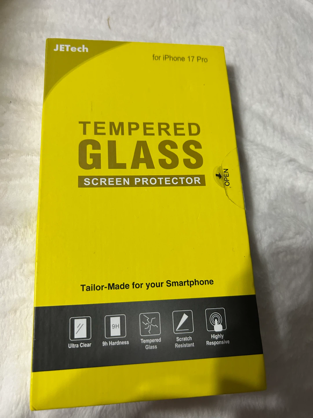 New-JETech Tempered Glass Screen Protector for iPhone 17 Pro