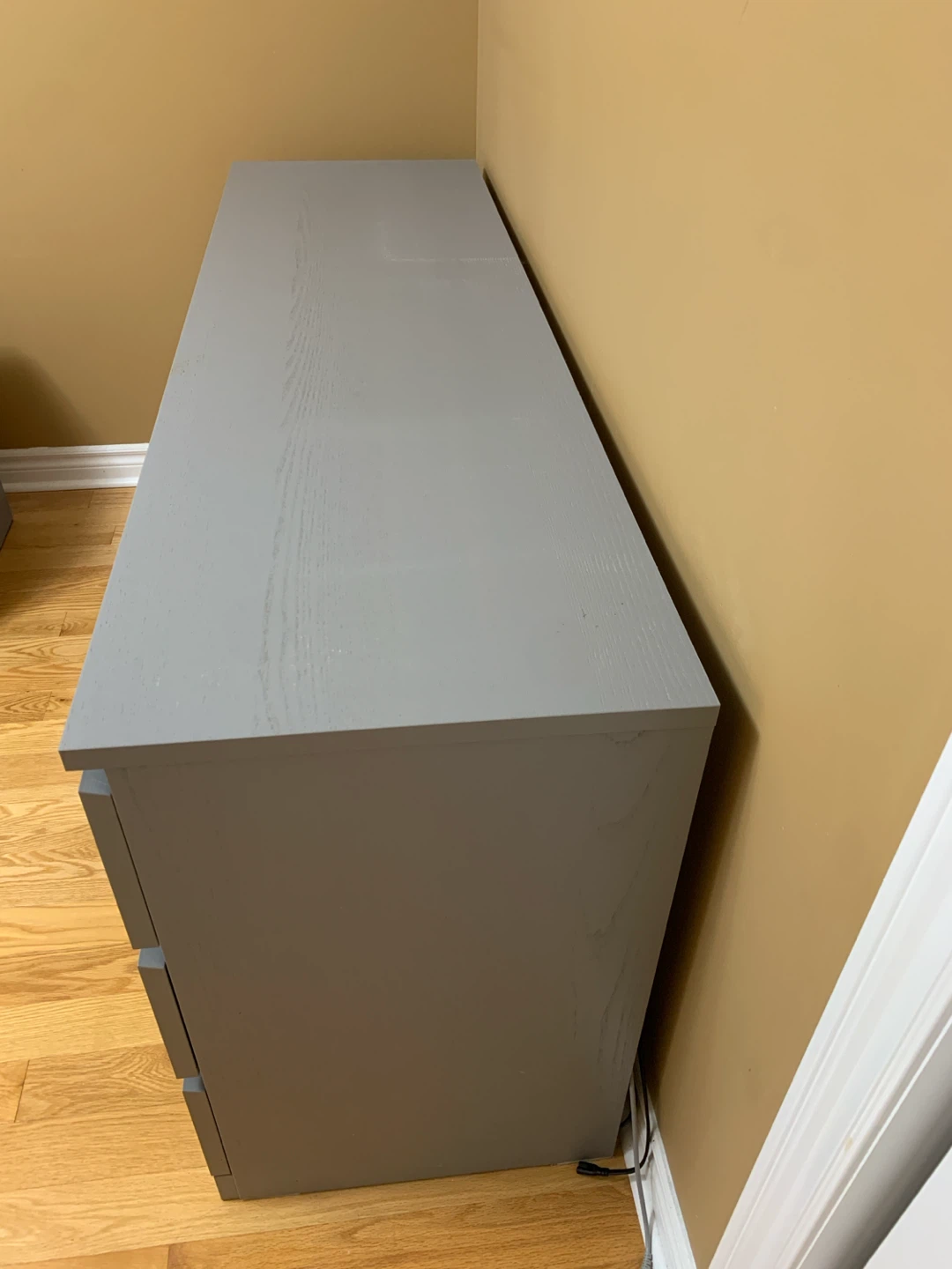 IKEA MALM Grey 6-Drawer Dresser, Nightstand + Shelf - photo 3