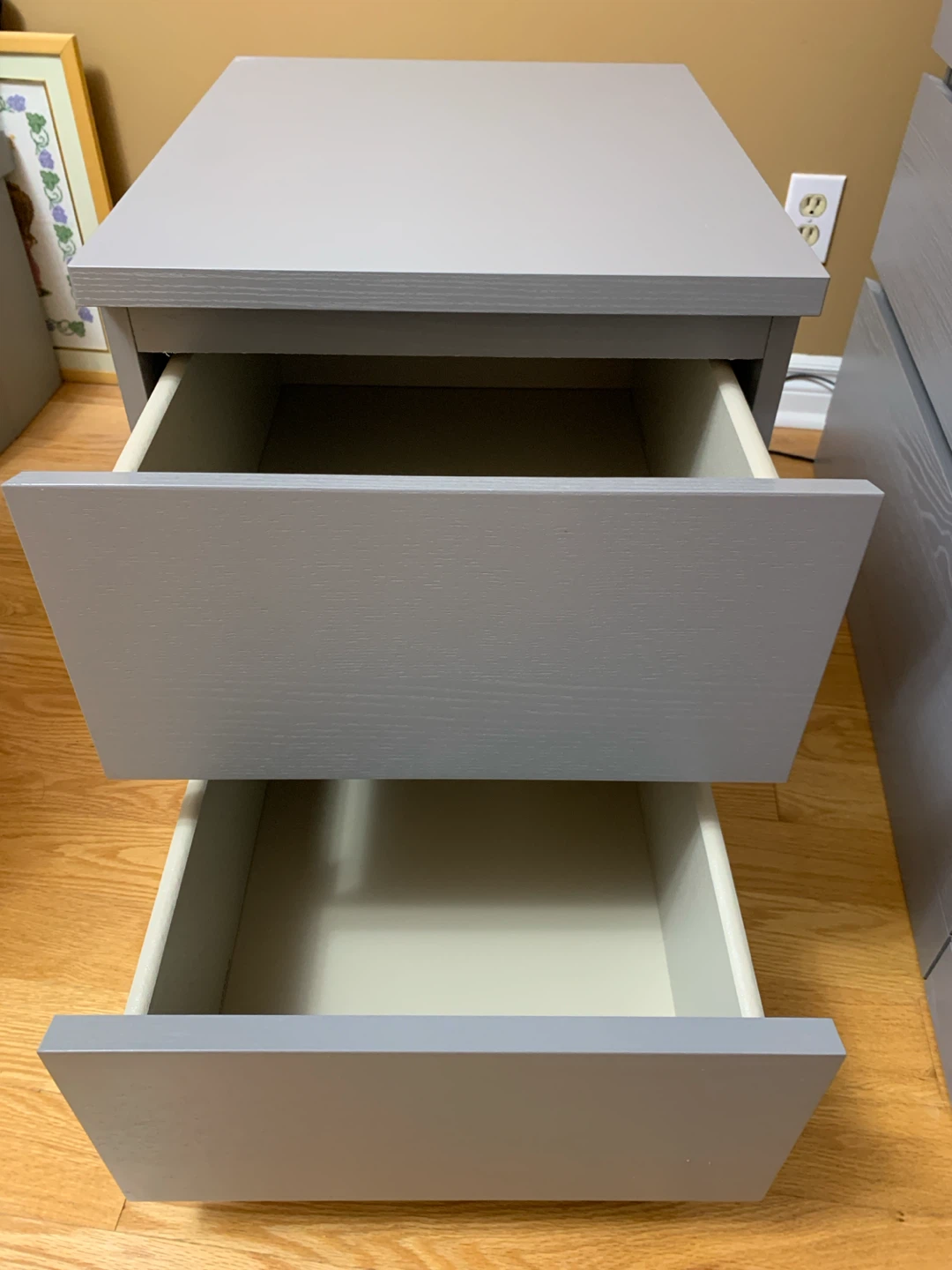 IKEA MALM Grey 6-Drawer Dresser, Nightstand + Shelf - photo 5