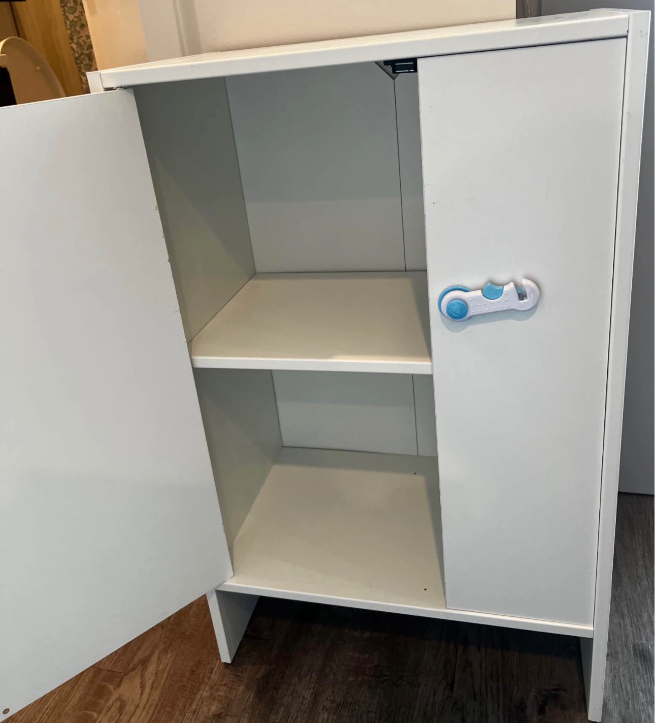 White Two-Door Cabinet with Safety Locks - photo 3