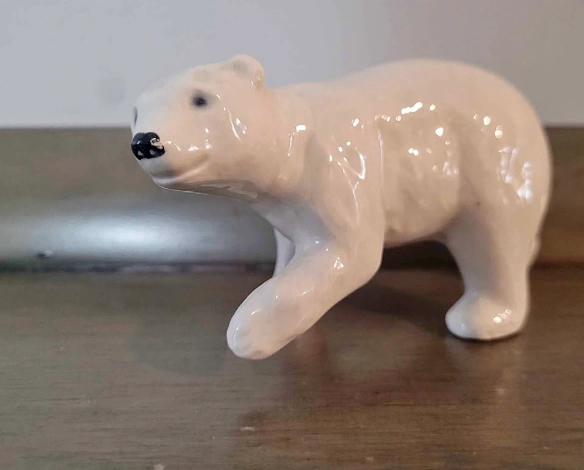 Ceramic Polar Bear Figurine