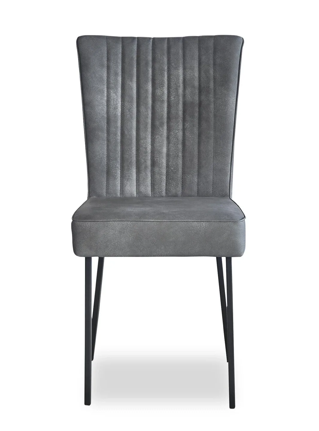 Dining Set with 6 Grey Chairs and Marble-Look Table - photo 5