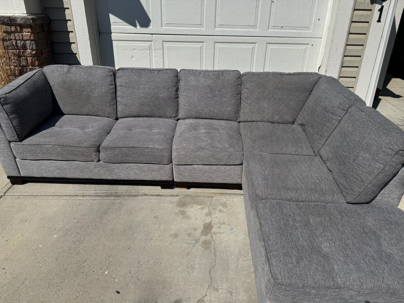 Grey Sectional Couch -Free Delivery