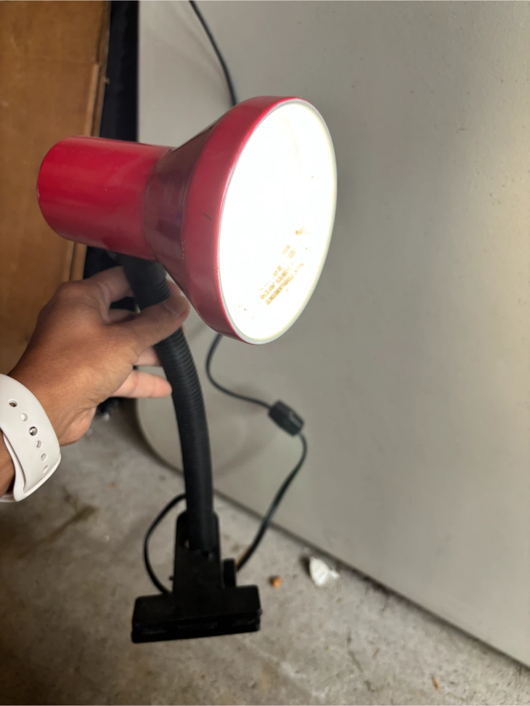 Red Clip-On Lamp