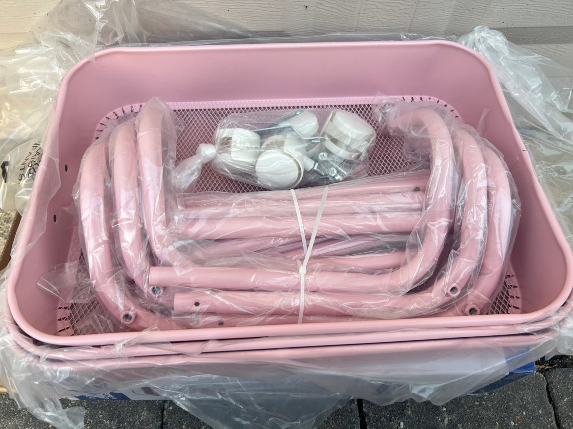 Brand new Pink 3-Tier Rolling Utility Cart - photo 2