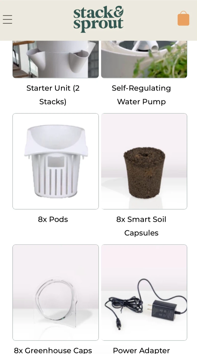 Stack and sprout starter kit hydroponic system - photo 2