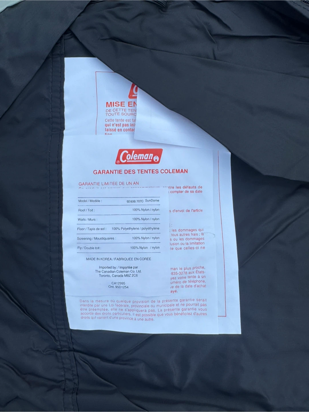 Coleman Sundome Tent - photo 3