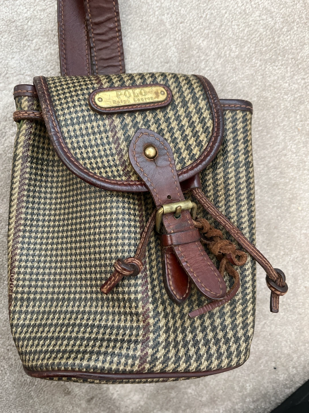 Polo Ralph Lauren Houndstooth Mini Sling bag