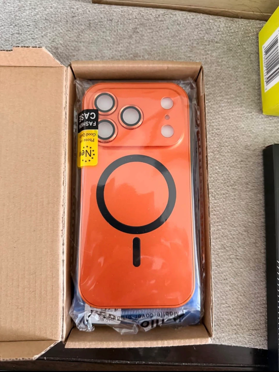 Orange Magnetic Phone Case for iPhone 17 Pro Max