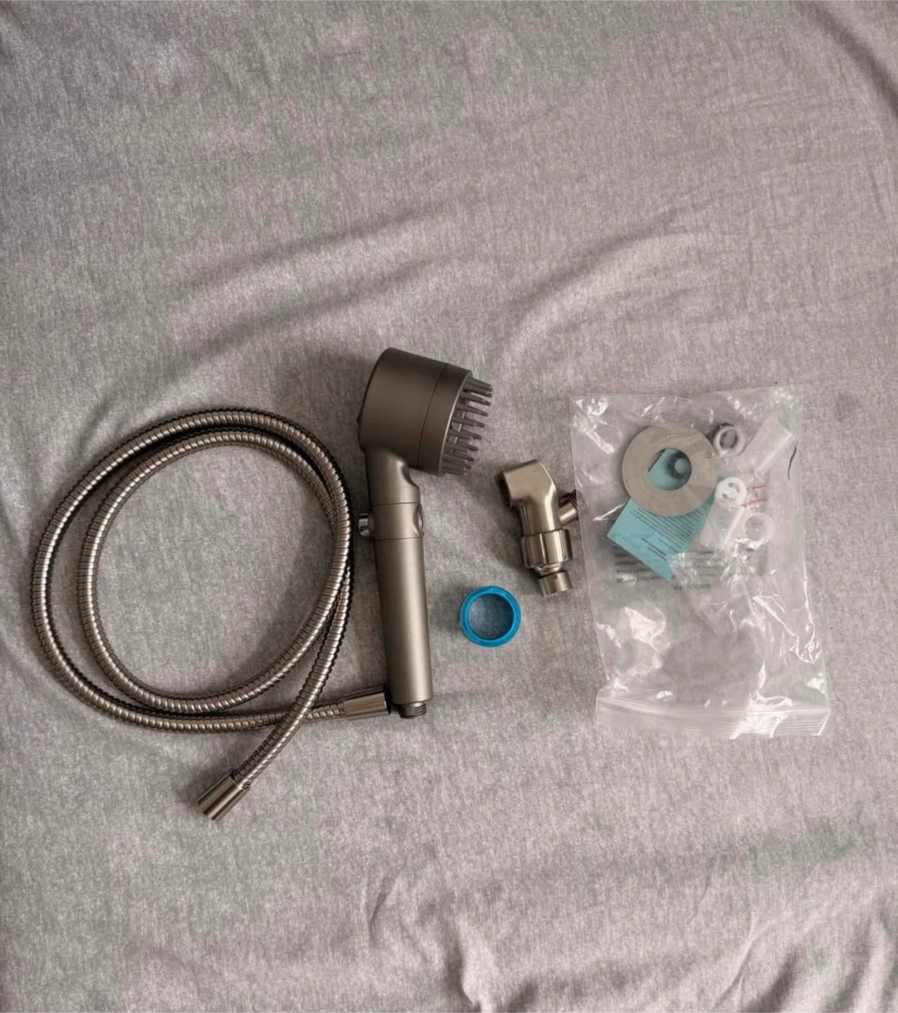 High-Pressure Shower Head with Hose and Accessories
