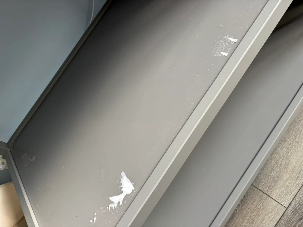Grey Baby Changing table with Storage Shelves - photo 3