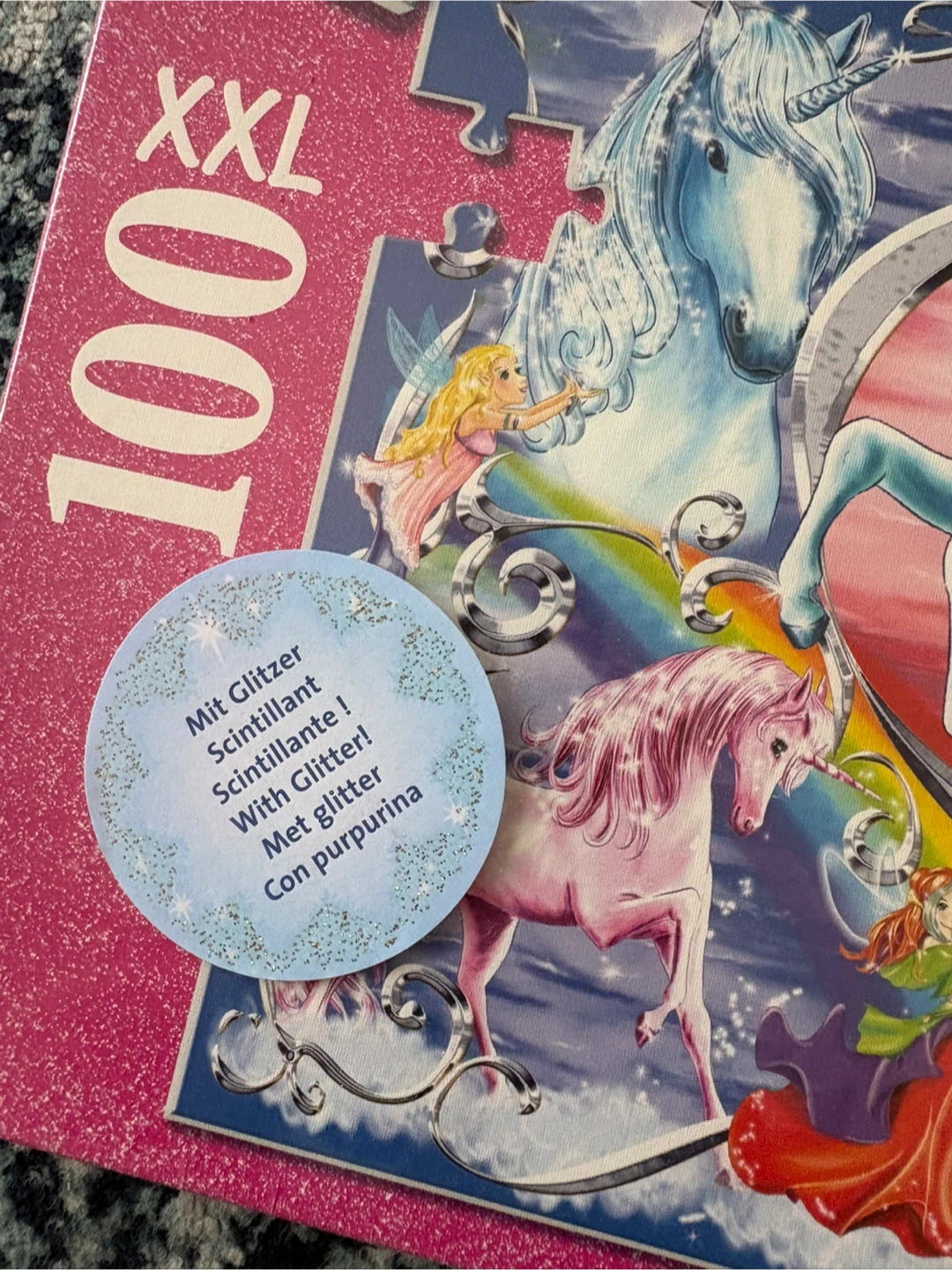 Ravensburger XXL 100 Piece Glitter unicorn Puzzle - photo 2