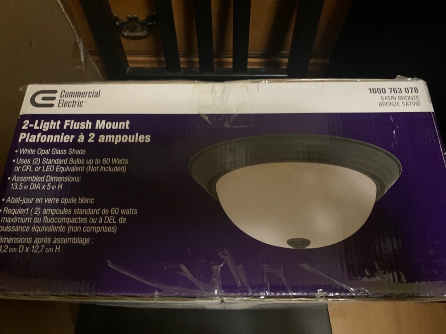 Commercial Electric 2-Light Flush Mount Fixture