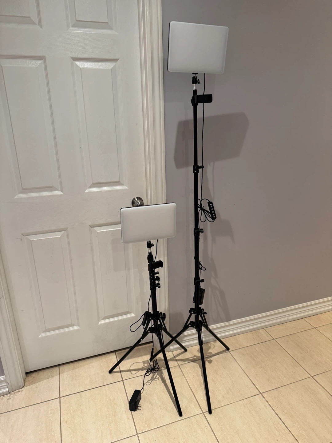 LED Ring Light Set with Tripods and Remote - photo 2