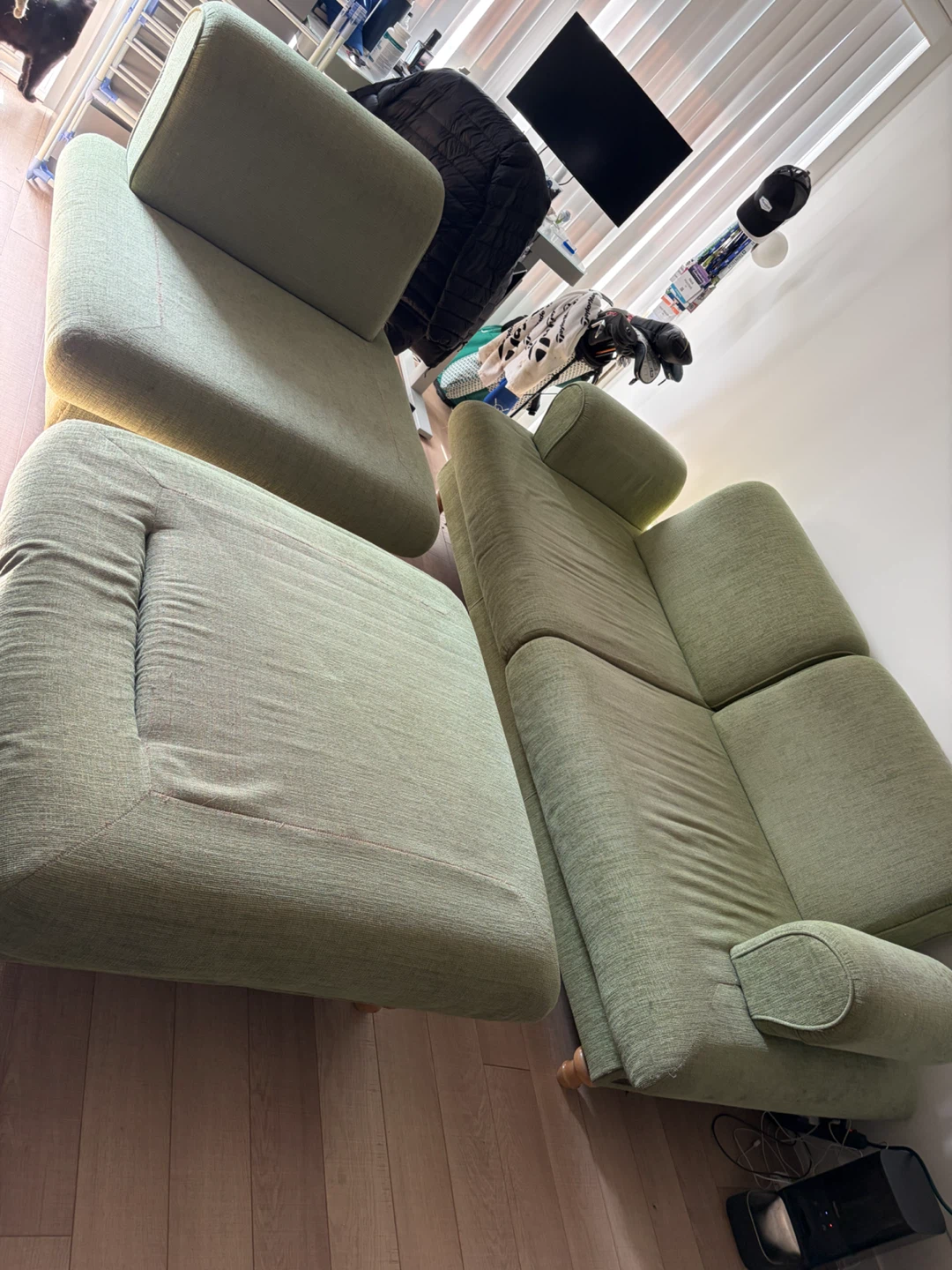Large Green Modular Couch - photo 2