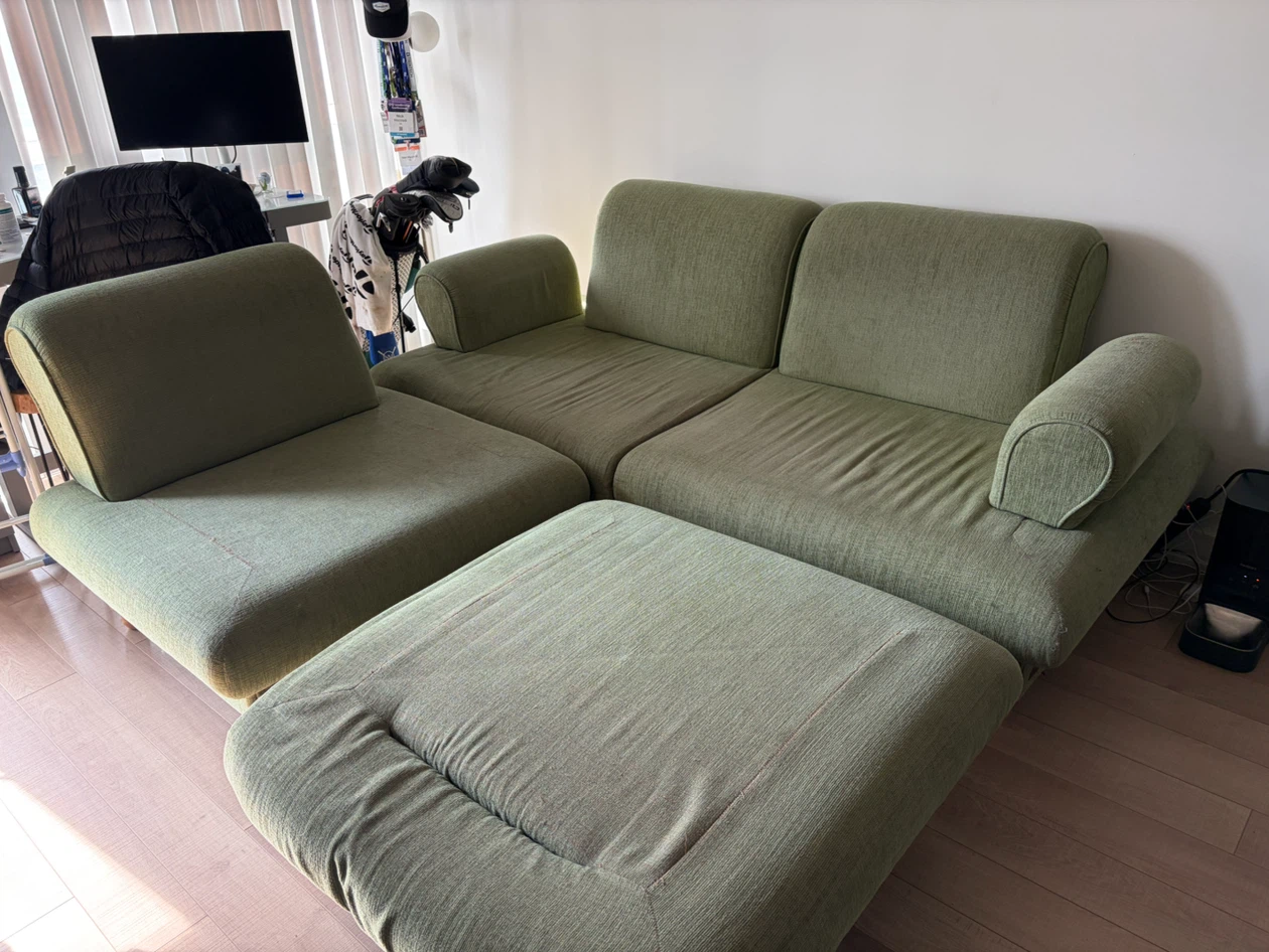 Large Green Modular Couch - photo 3