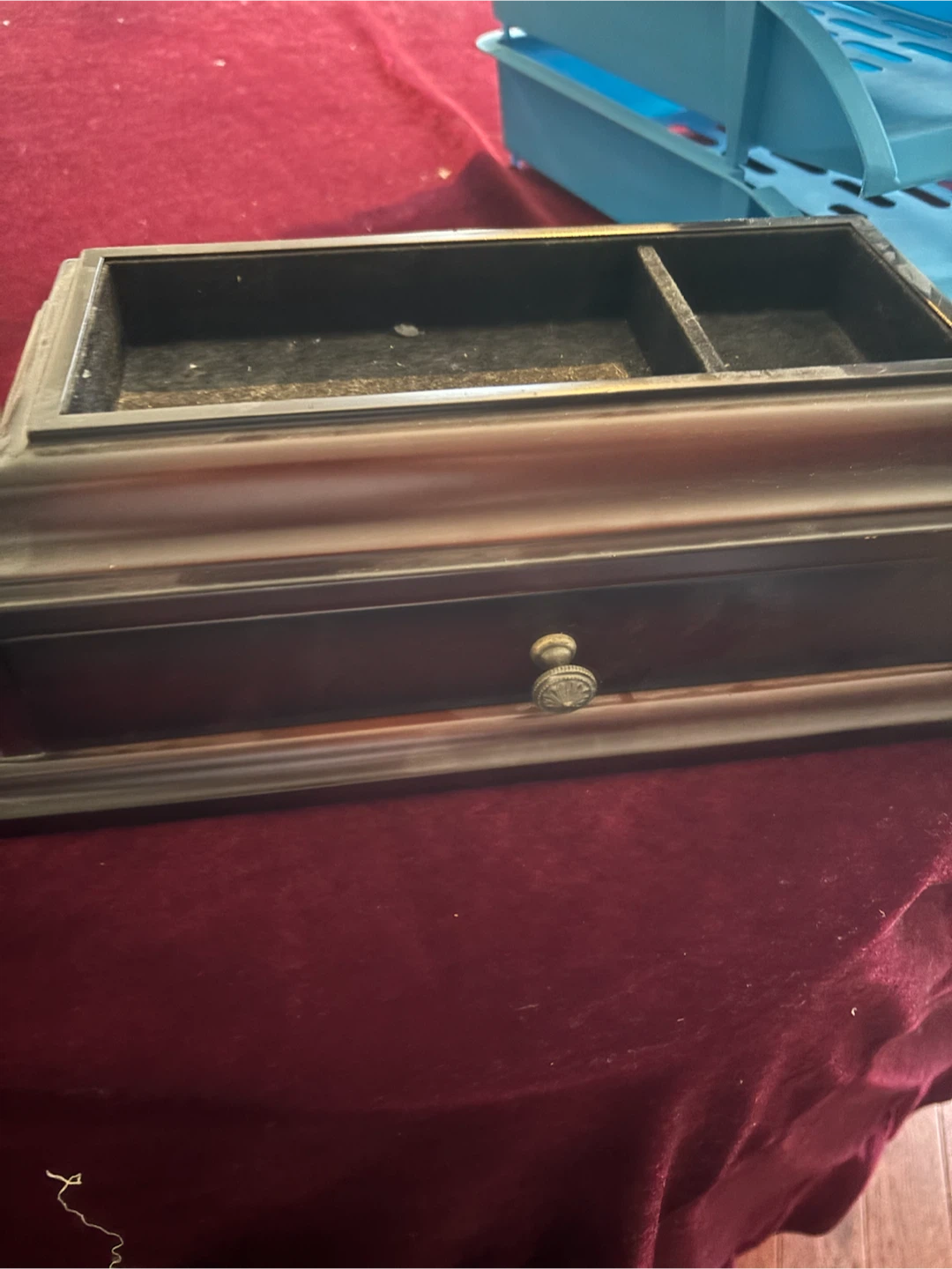 Wooden Jewelry Box with Drawer