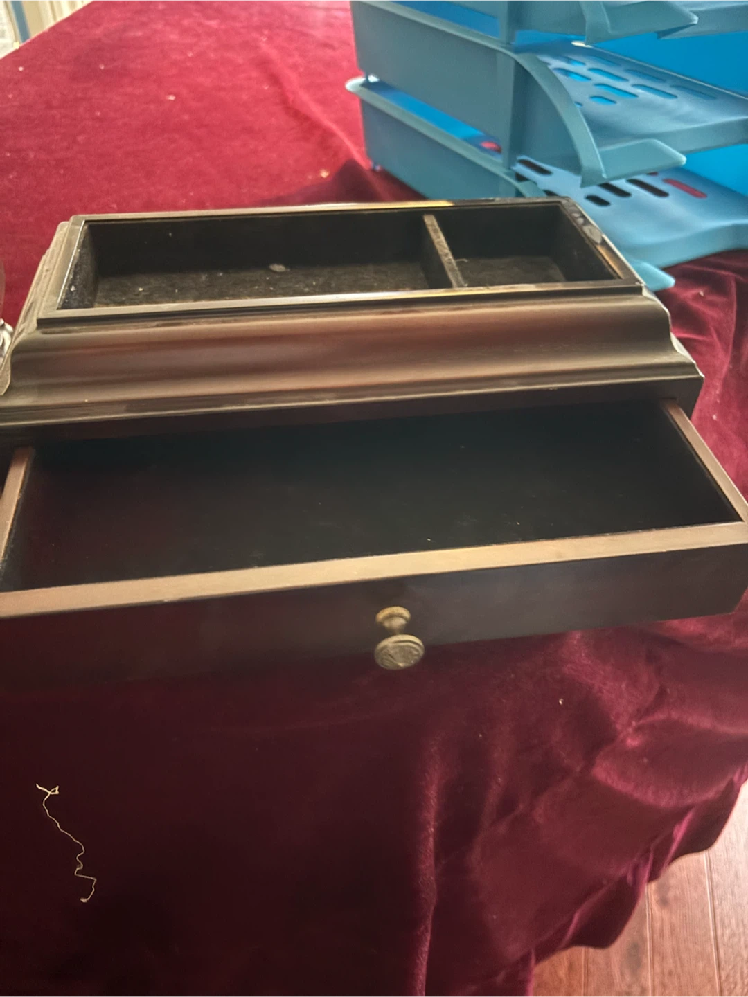 Wooden Jewelry Box with Drawer - photo 2