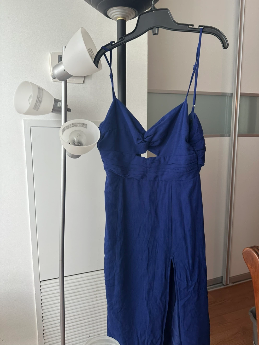 Royal Blue Cut-out Midi Dress