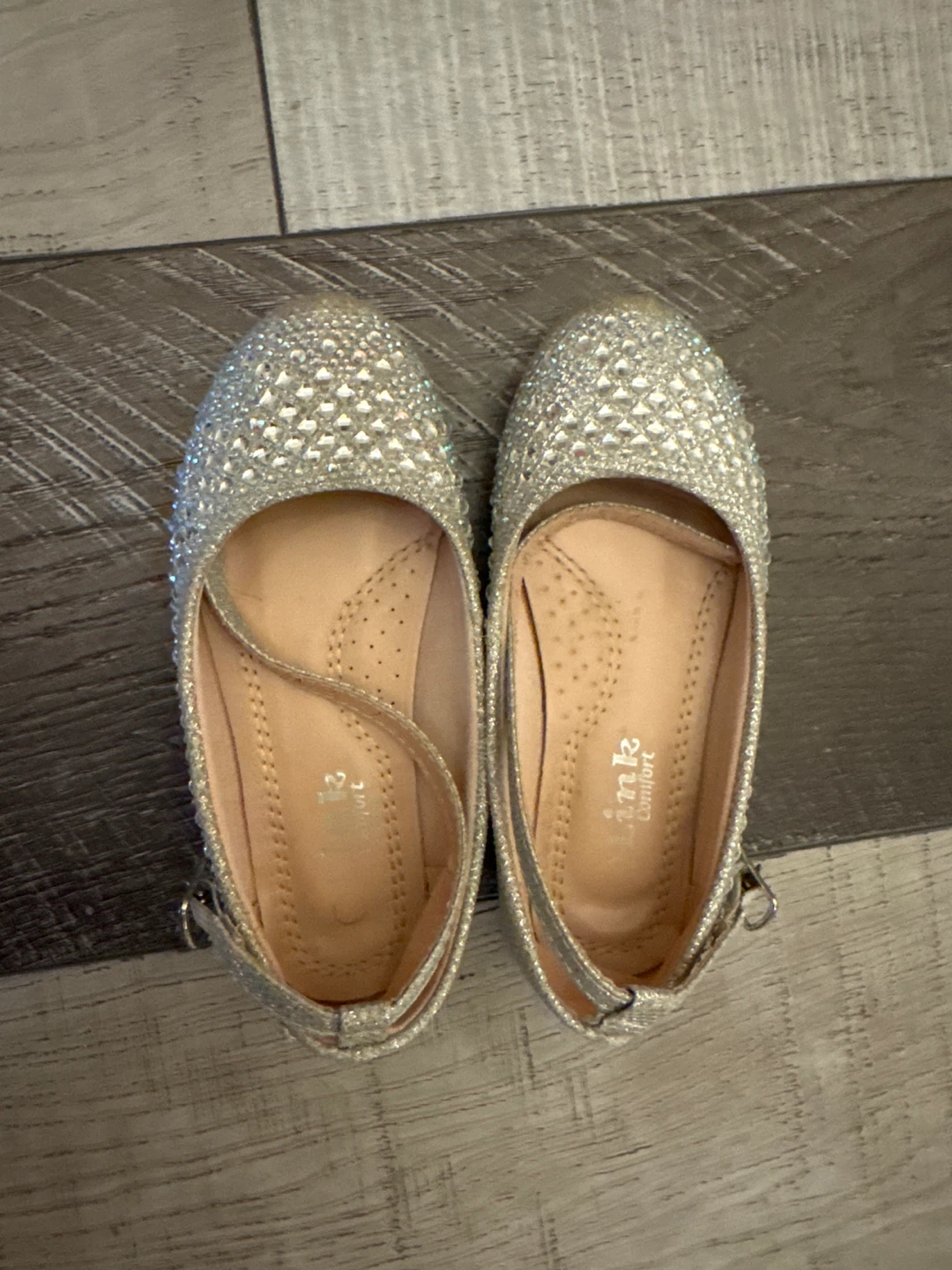 Pink Comfort Rhinestone Ballet Flats - Size 10
