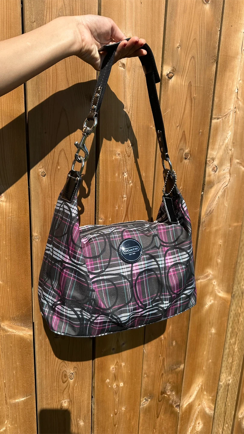Coach Tartan Plaid Hobo Purse - photo 2