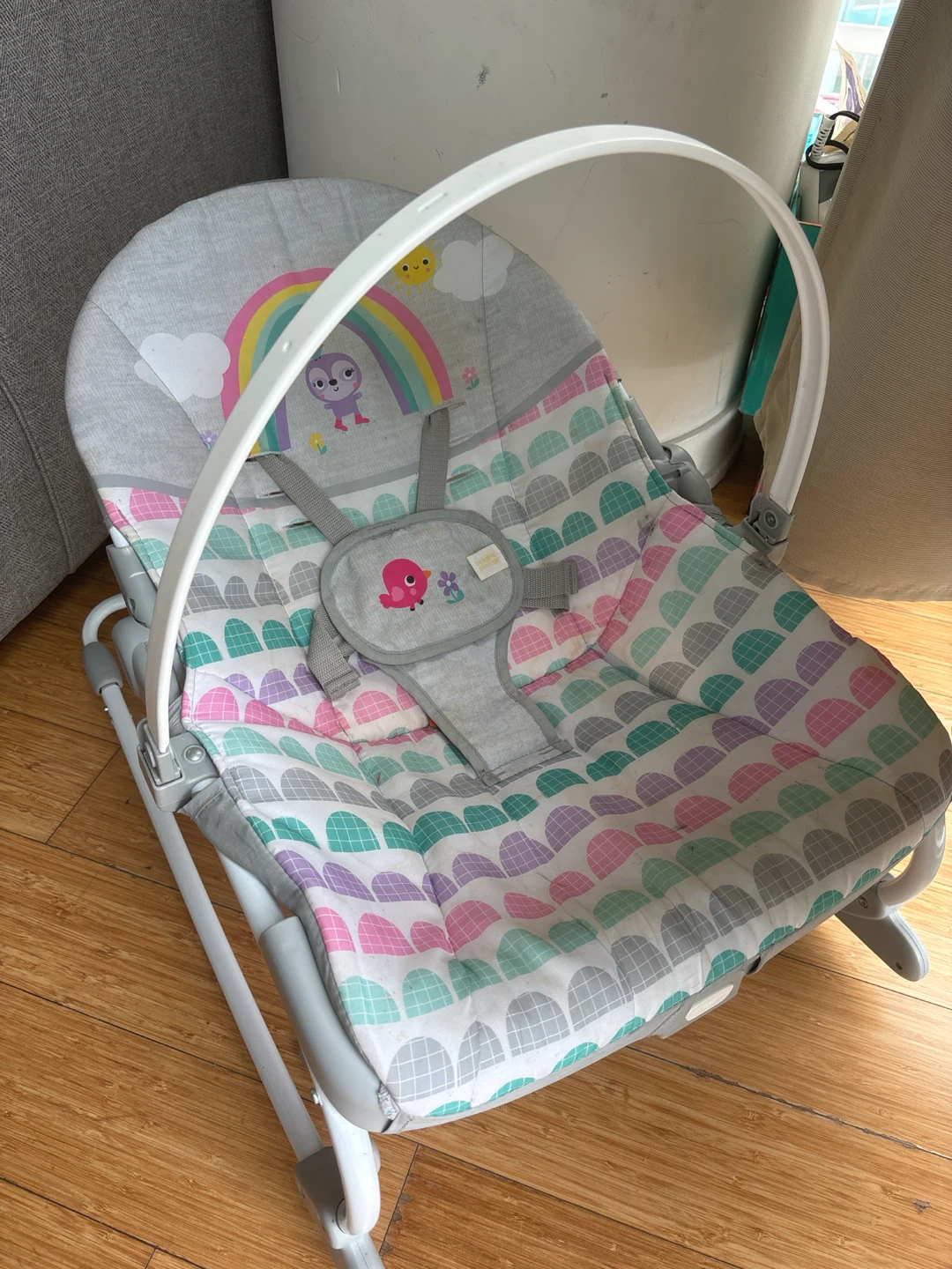 Baby Rocker with Rainbow and Animal Design