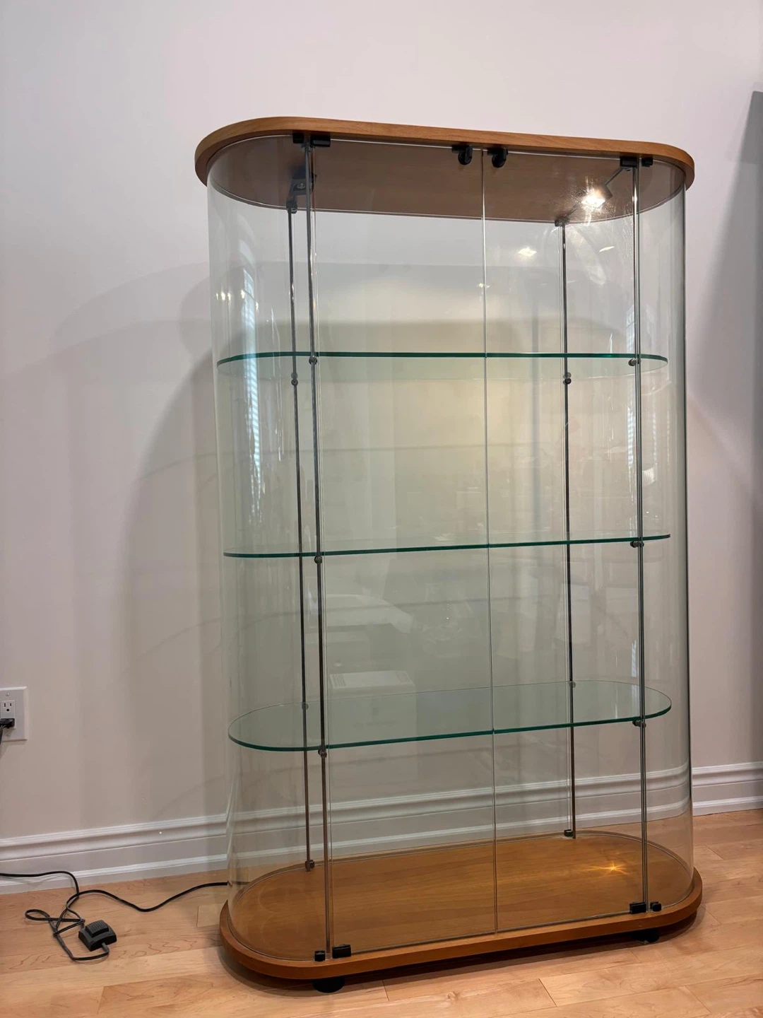 Glass Display Cabinet with Wood Accents - photo 2