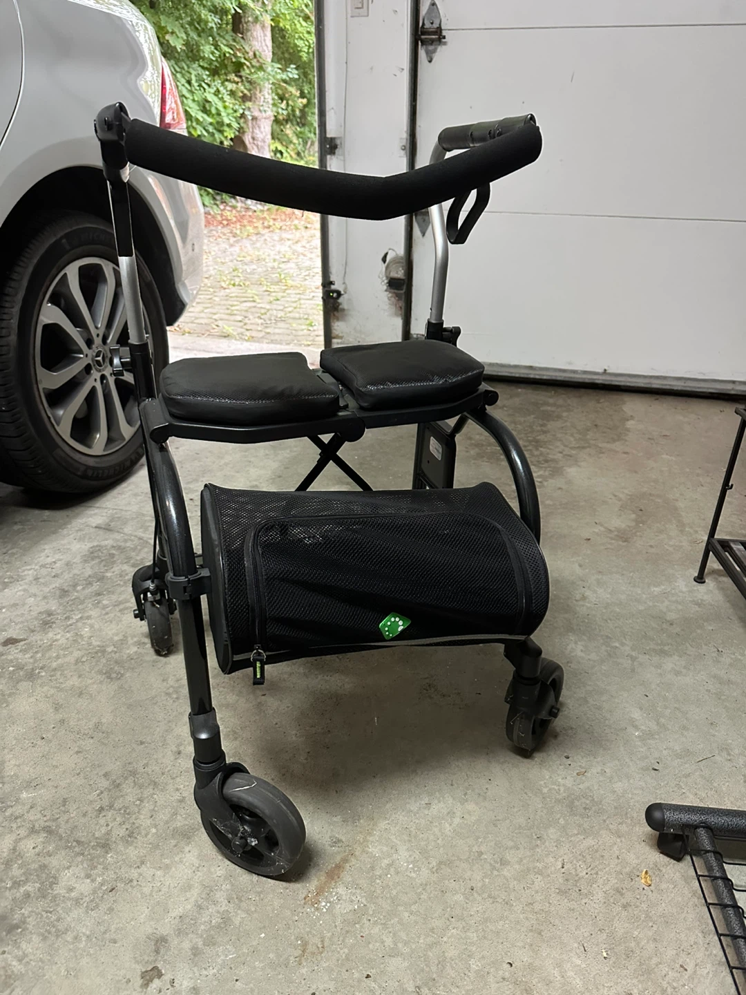 Black Rollator Walker with Seat and Bag - photo 2