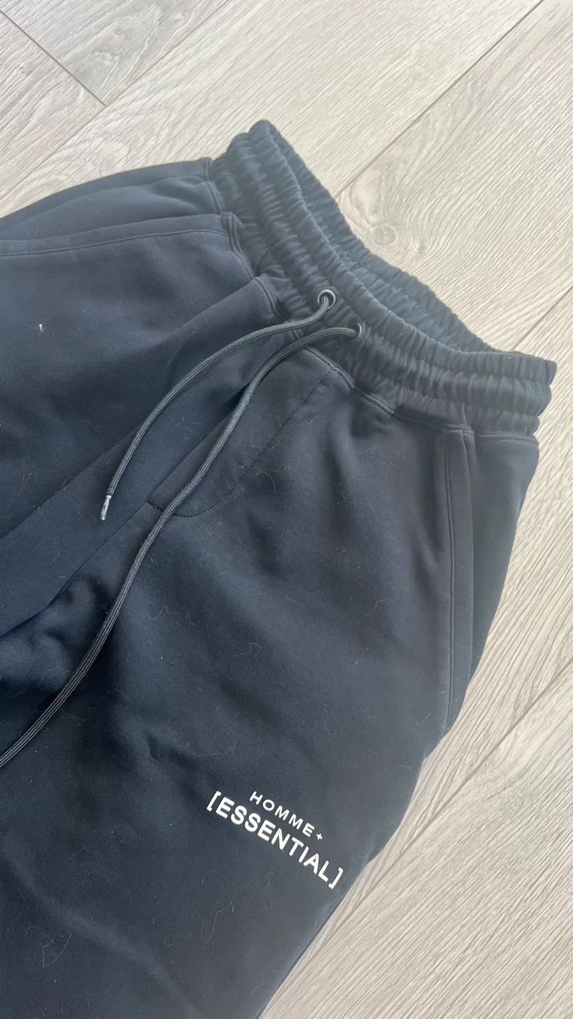 2 Homme Essential Black Joggers & 1 BadFive pants