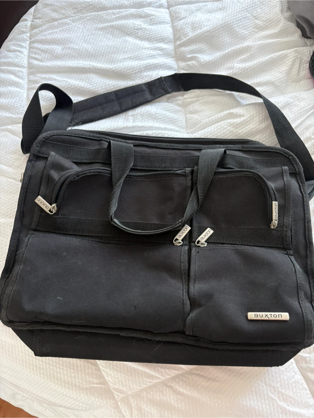 Buxton Black Laptop Bag