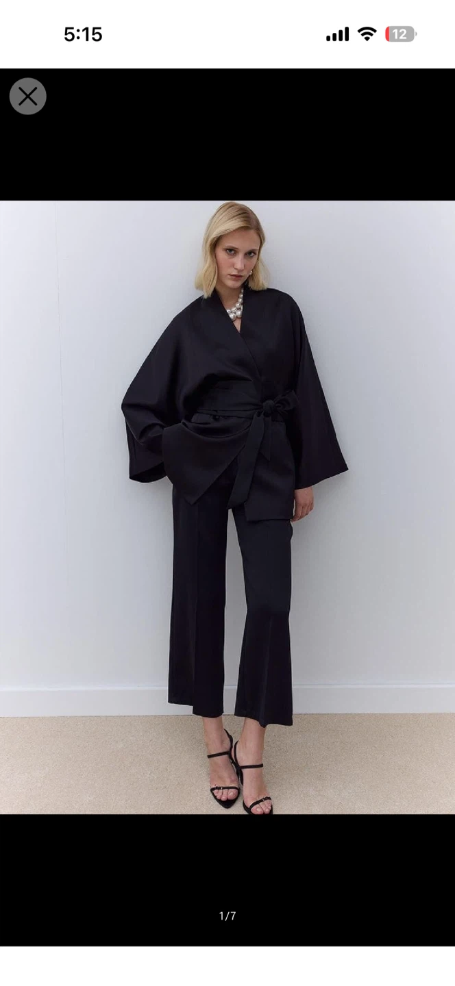 MANUKA Black Wide Leg Pants Size 6 - photo 4