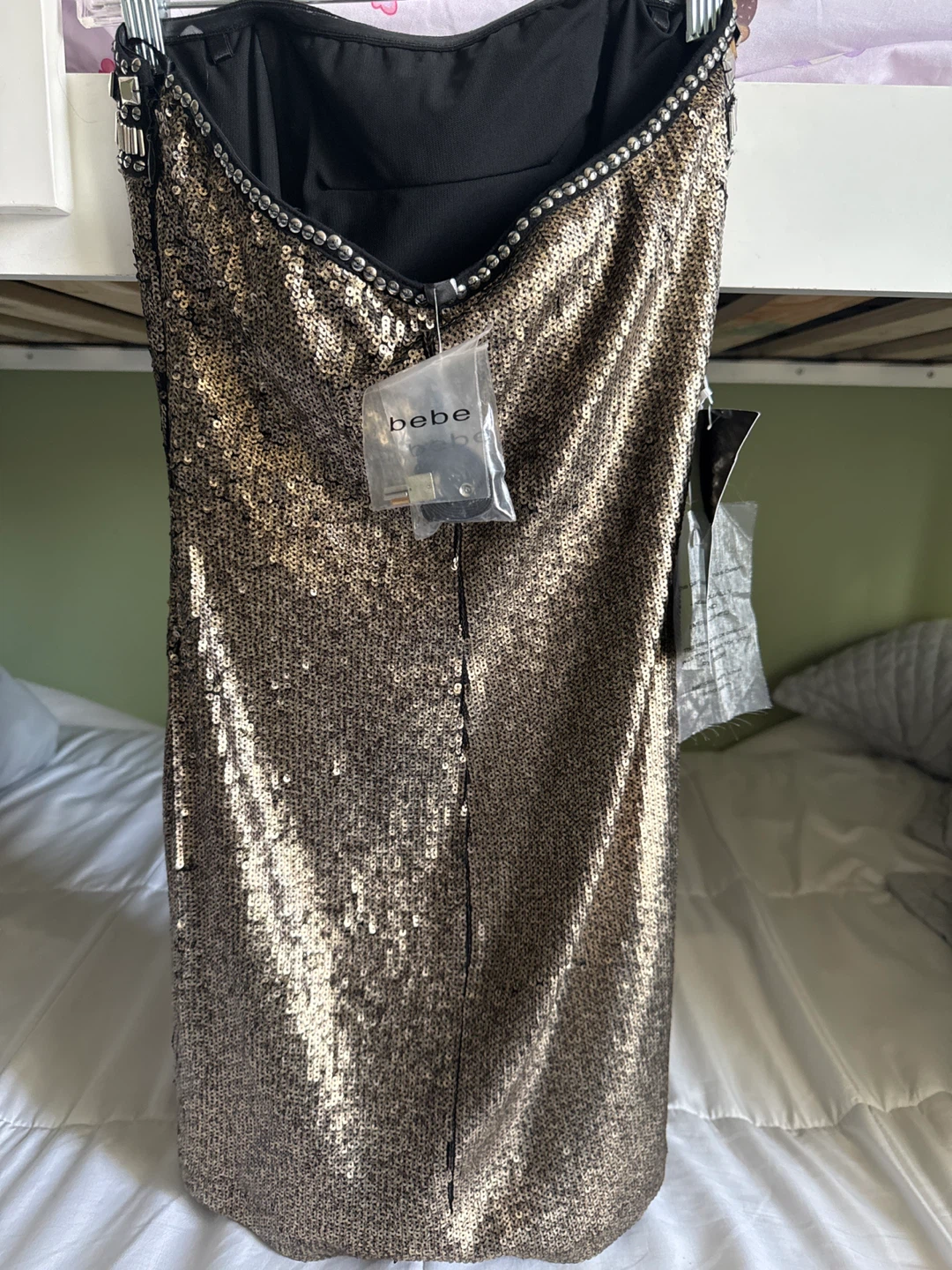 Bebe Sequin Strapless Dress Size S - photo 2