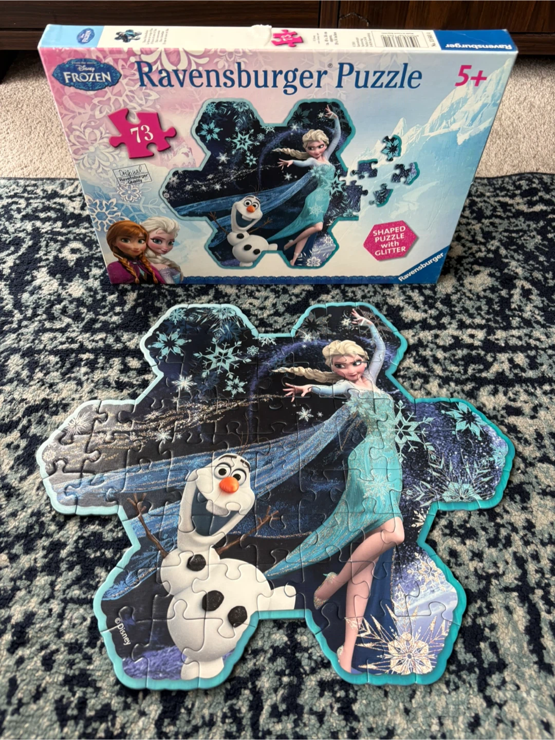 Ravensburger Frozen Shaped Puzzle with Glitter - 73 Pieces - photo 2