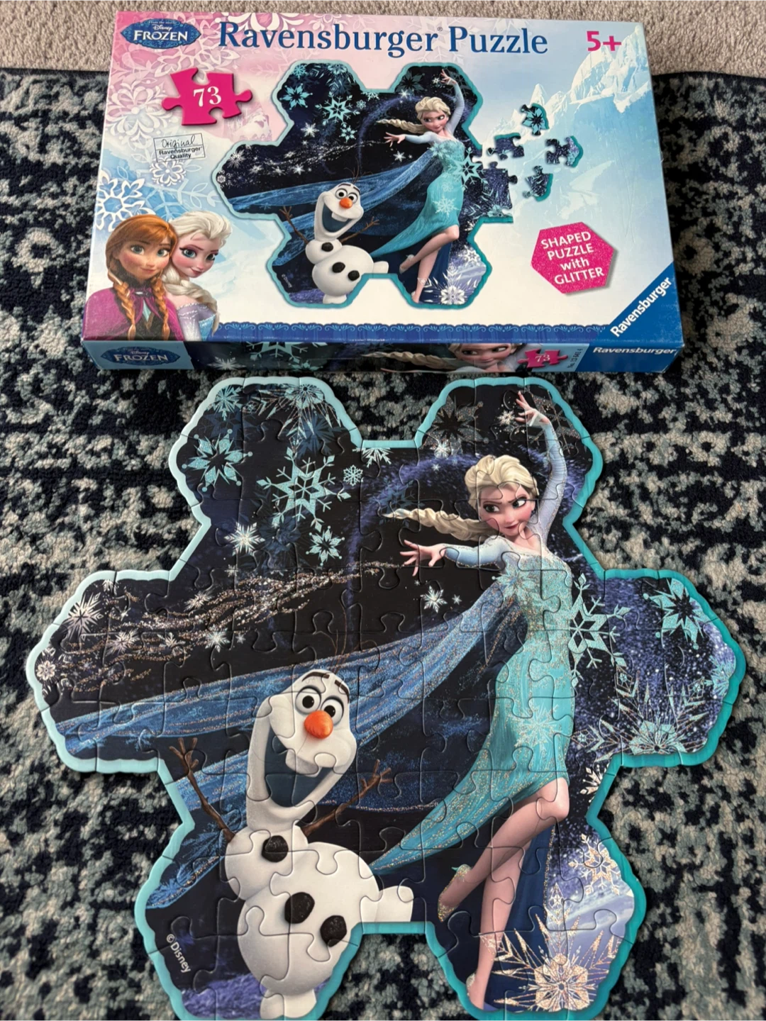Ravensburger Frozen Shaped Puzzle with Glitter - 73 Pieces - photo 3