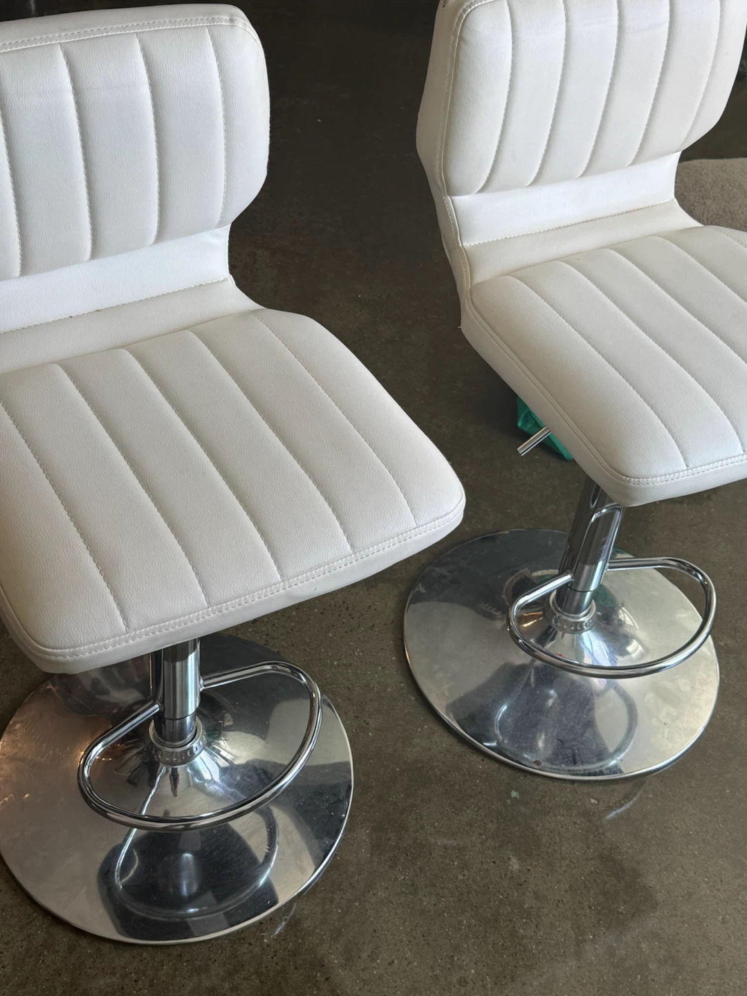 2 White Bar Stools