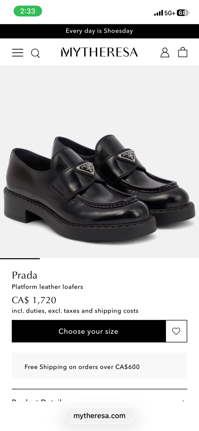 Prada Black Patent Leather Loafers