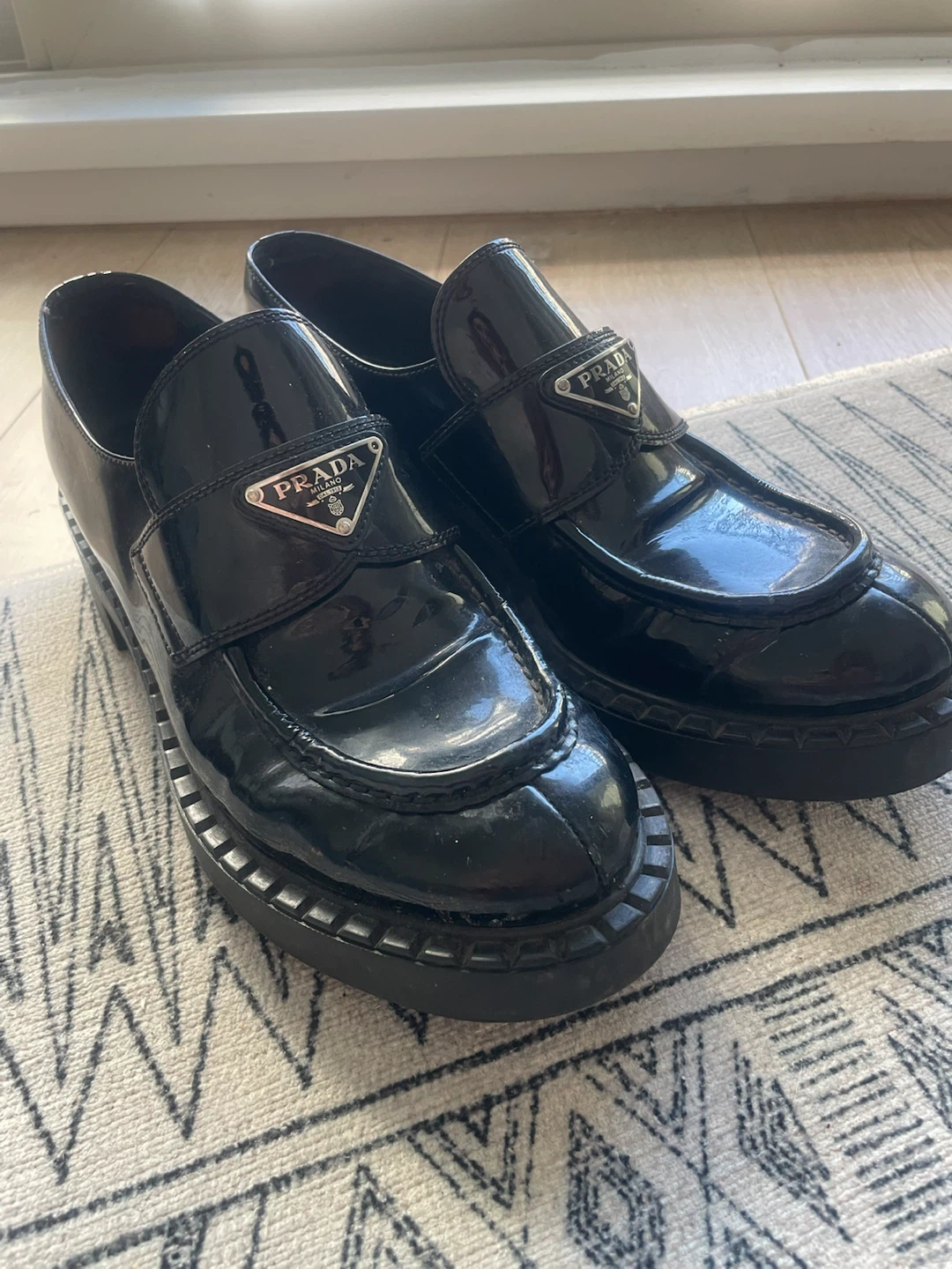Prada Black Patent Leather Loafers - photo 2