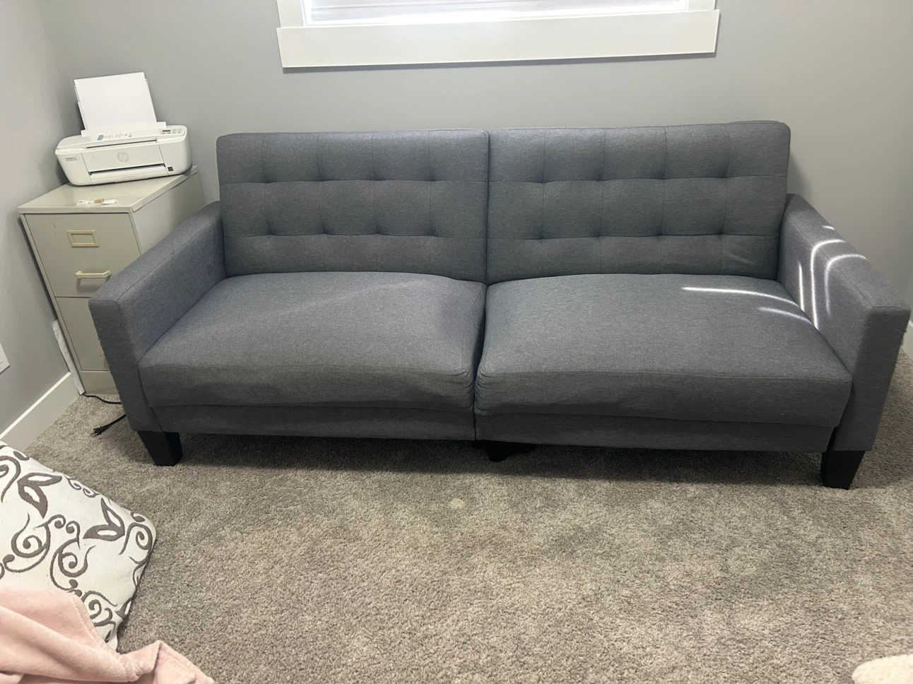 Prompt pickup required Grey Futon Sofa