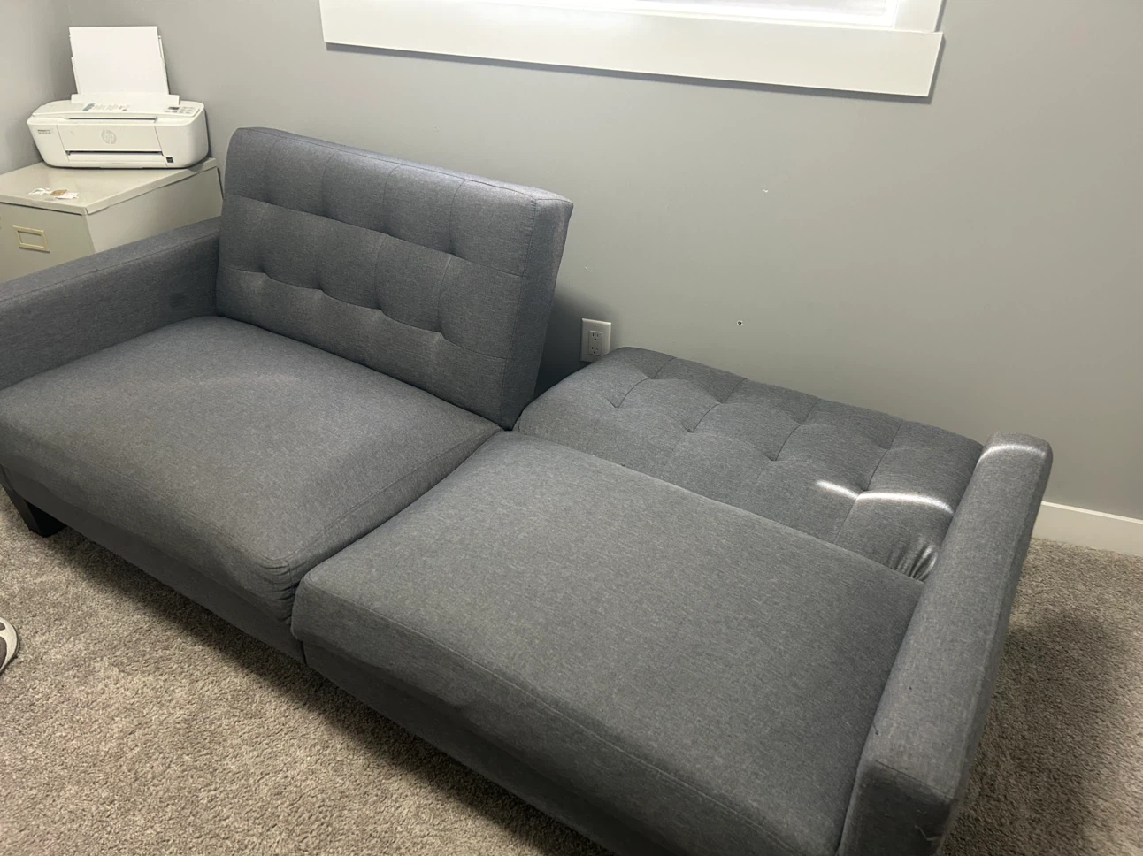 Prompt pickup required Grey Futon Sofa - photo 2