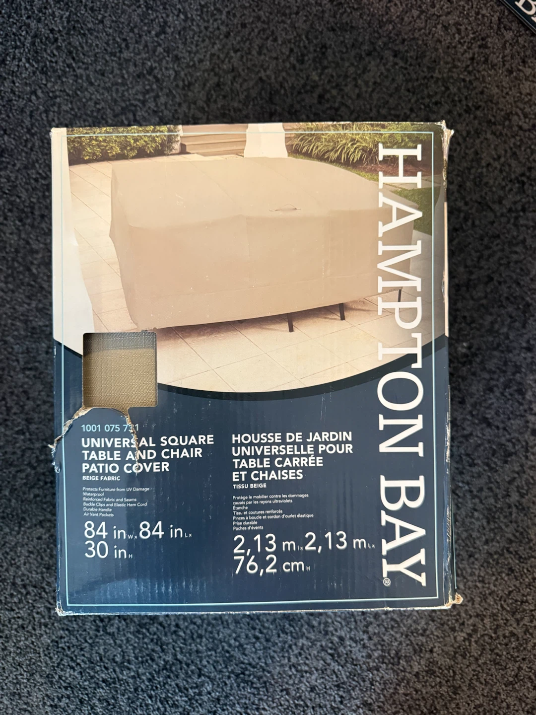 Hampton Bay Universal Square Patio Table and Chair Cover