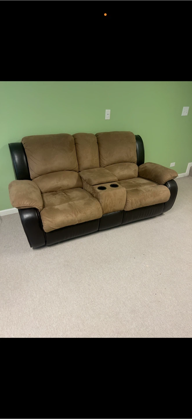 Sofa sleeper and matching recliner love seat