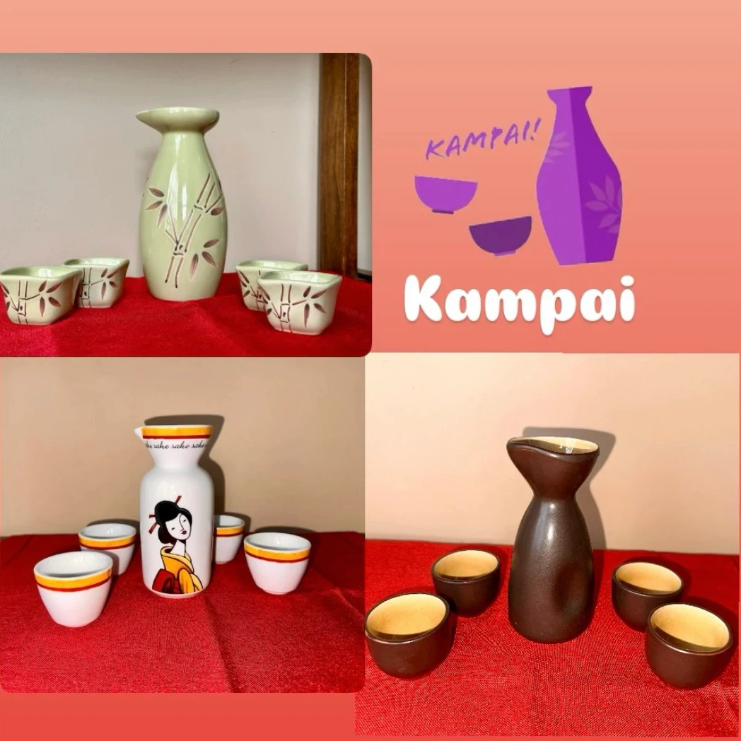 3 Sake Sets (Carafe and 4 Cups each)