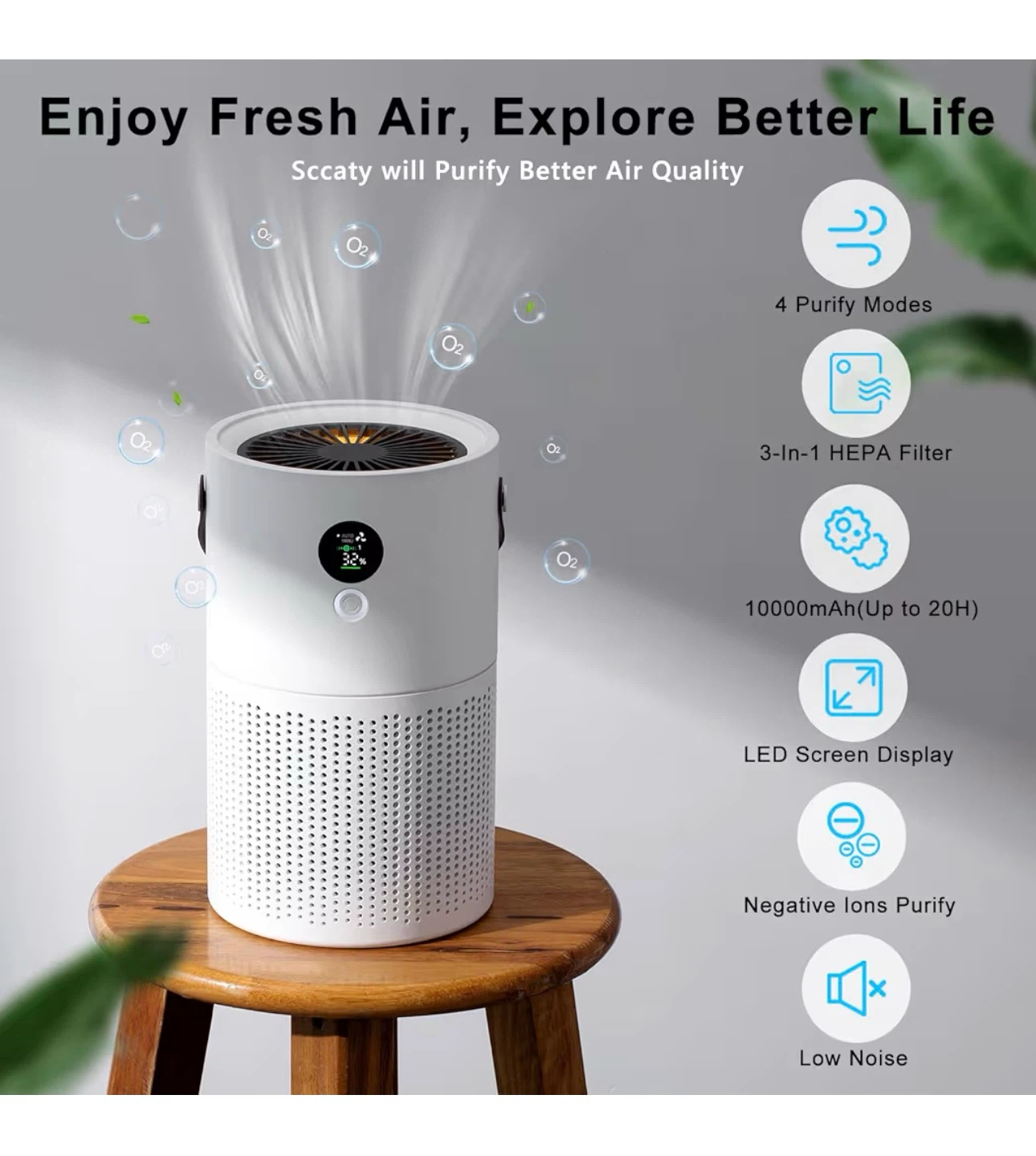 AP01 Air Purifier with HEPA Filter - photo 3