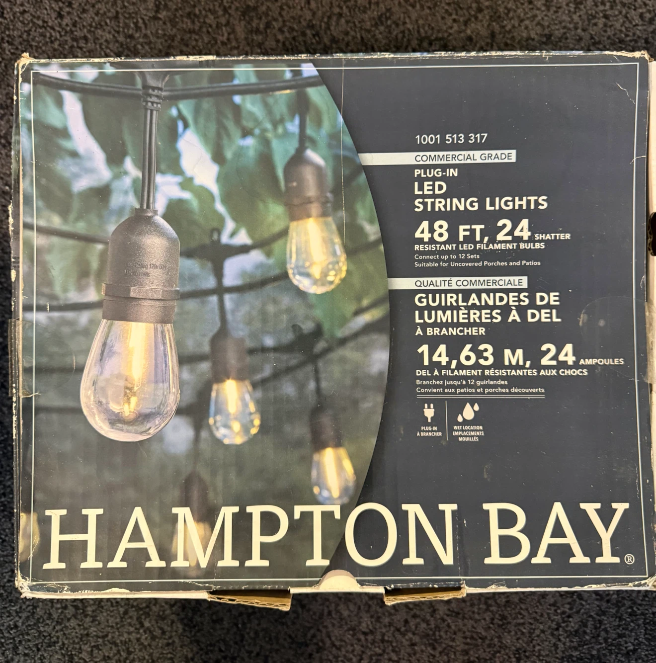 Hampton Bay 48 ft LED String Lights