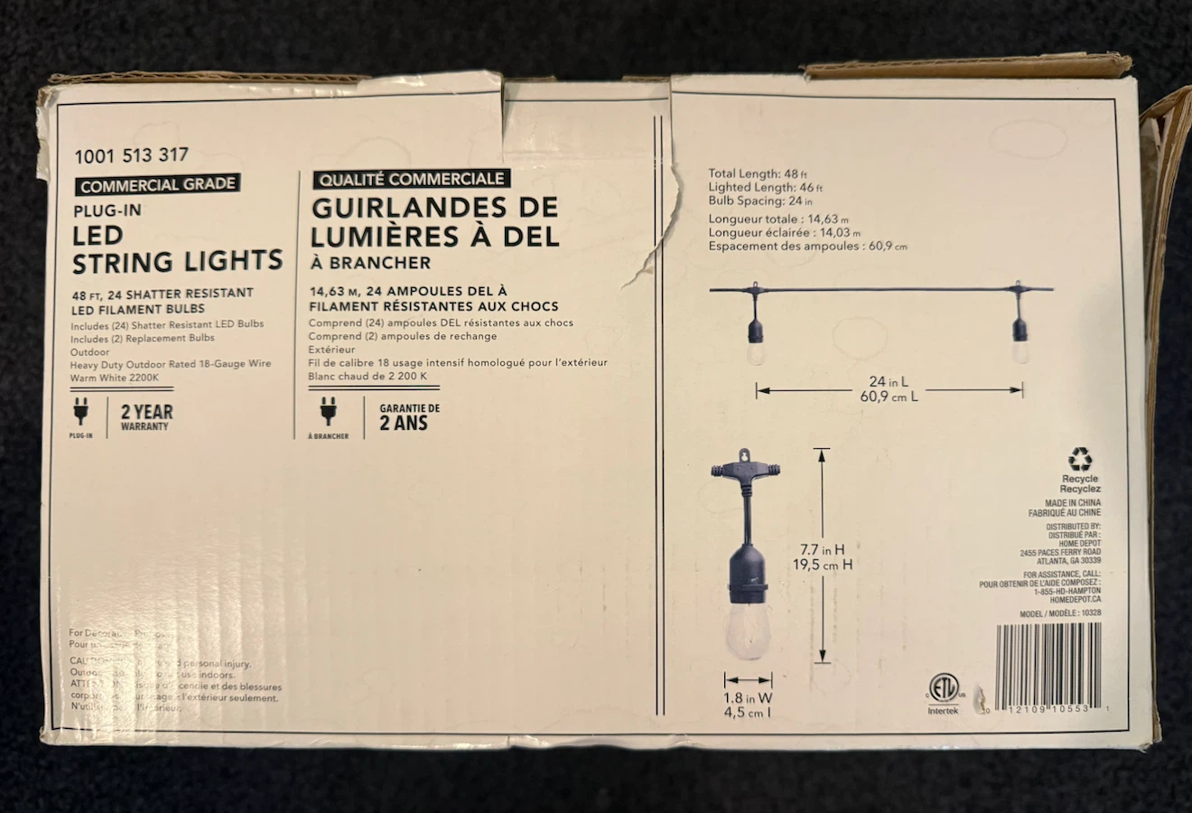 Hampton Bay 48 ft LED String Lights - photo 2
