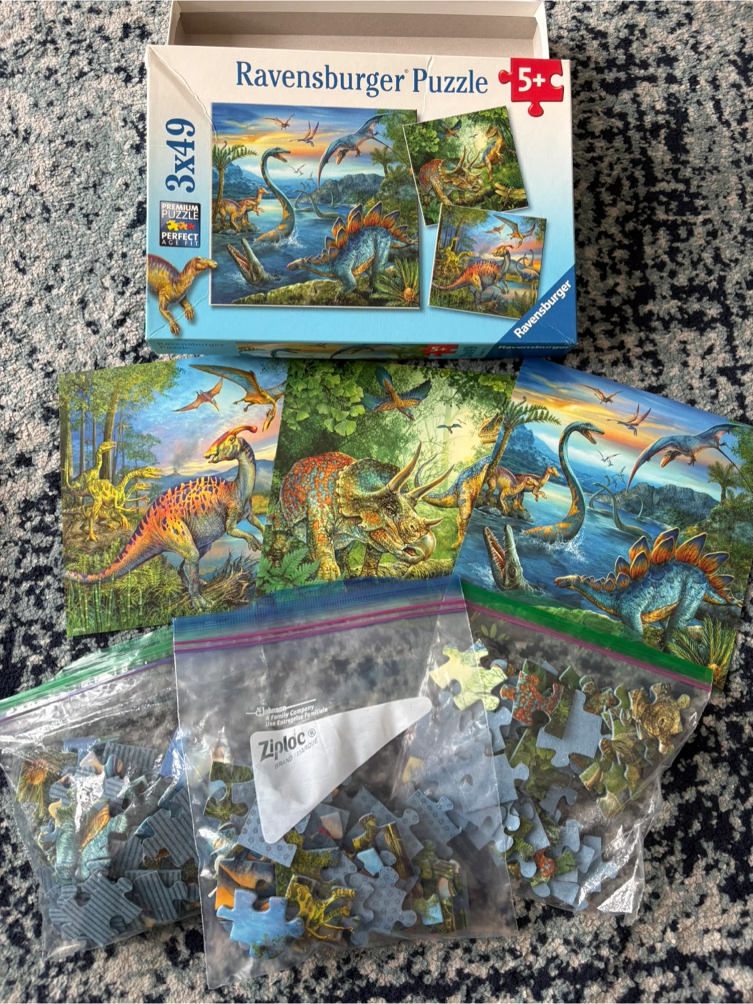 Ravensburger 3x49 Piece Dinosaur Puzzles