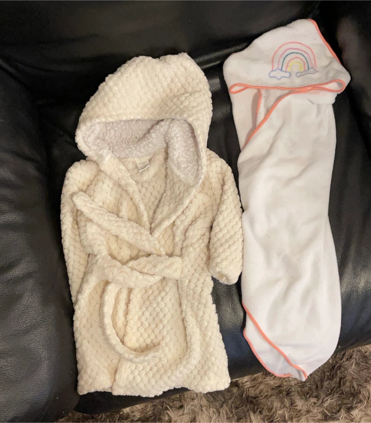 Baby Hooded Robe and Towel Set