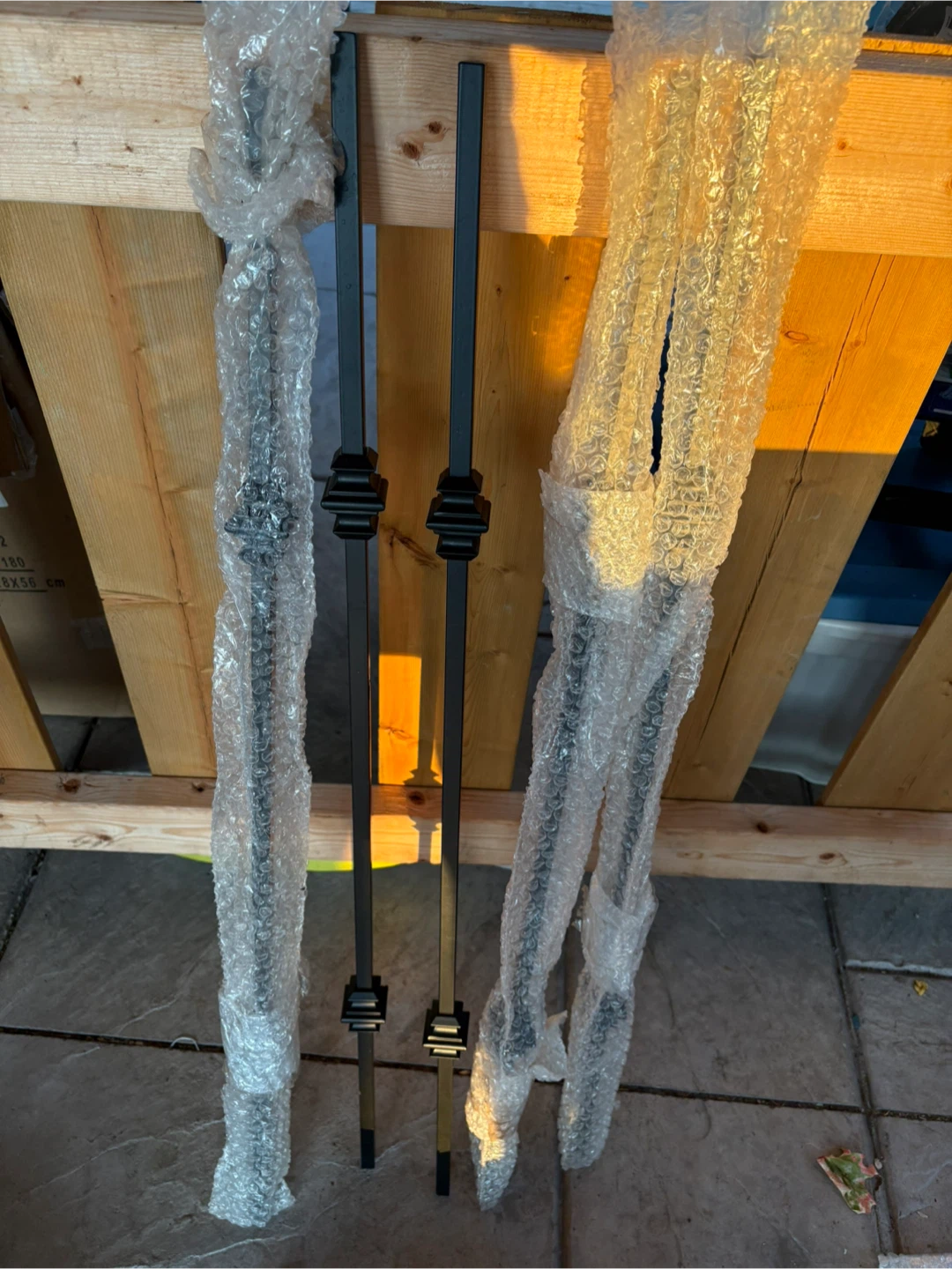 14 Black Metal Balusters
